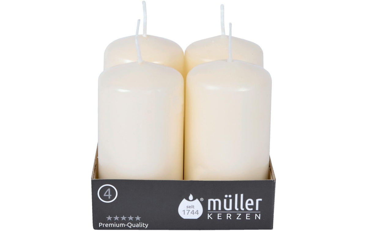 müller Kerzen, Stumpenkerze 9 x 4.8 cm, Crè
