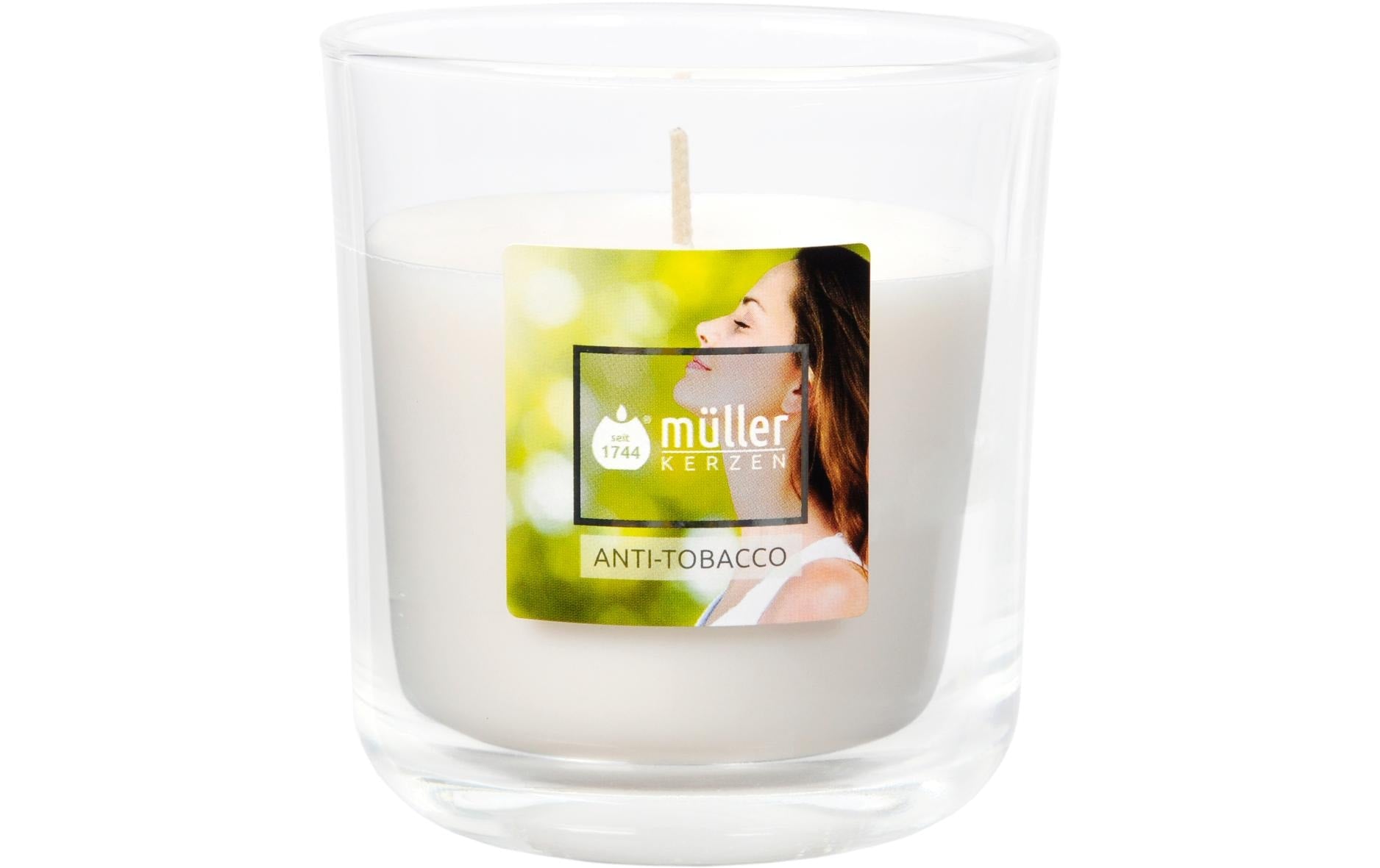 Müller Duftkerze im Glas, Anti-Tobacco
