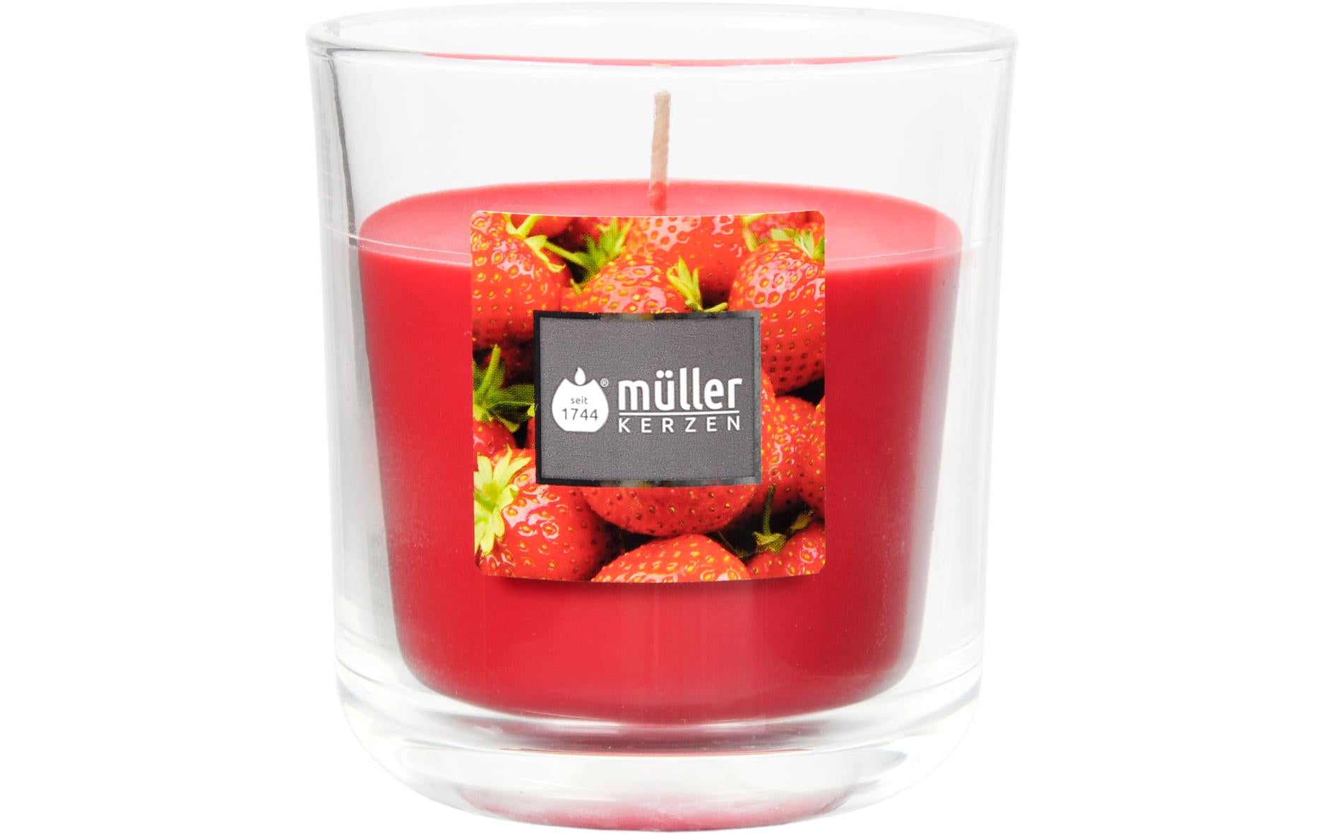 Müller Duftkerze im Glas, Strawberry Love