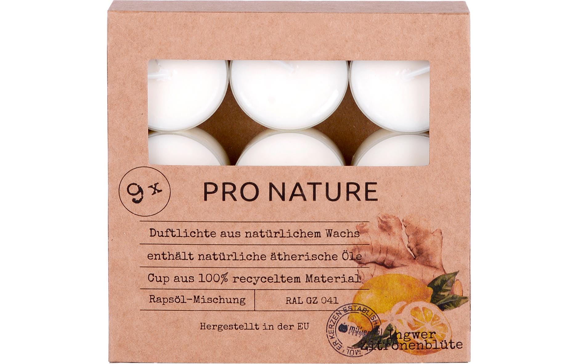 Müller Teelichter Duft Ingwer&Zirtonenblüte