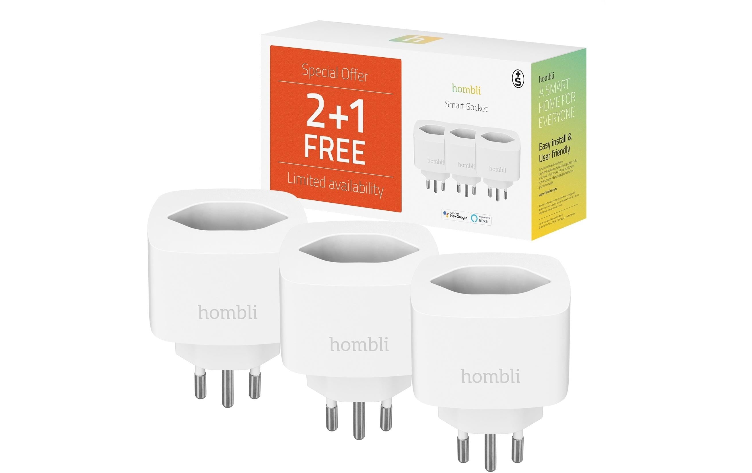 hombli, Smart Socket CH, Weiss, 3er-Set