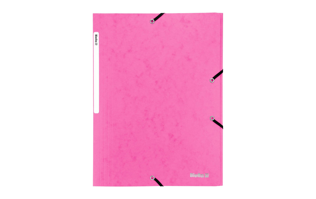 Biella, Gummibandmappe A4 Karton, Rosa