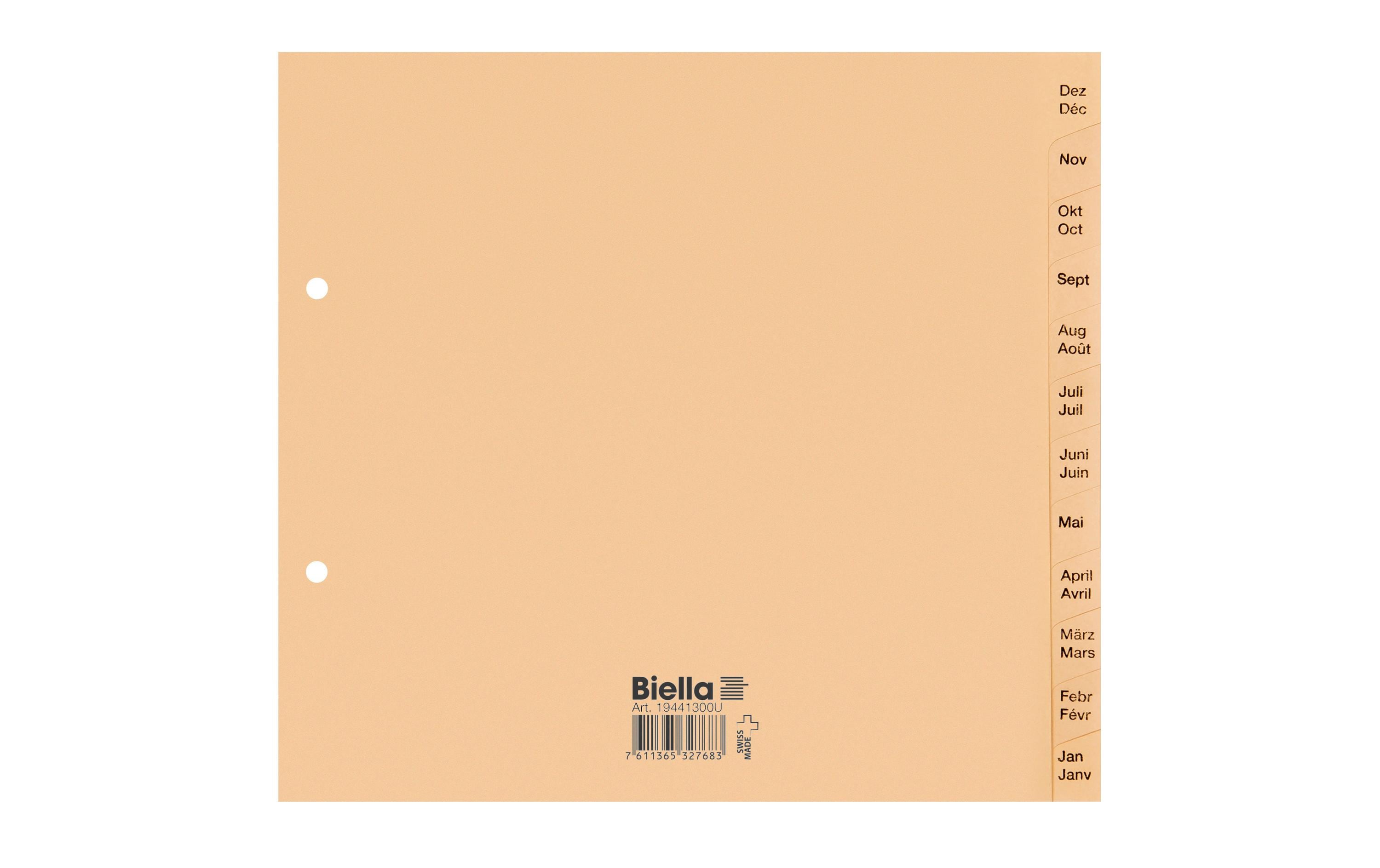 Biella, Register Teildeckend, A4, Jan-Dez