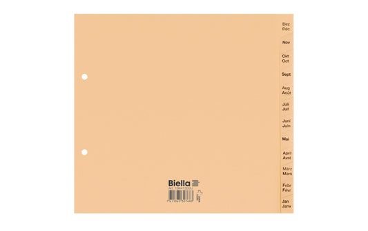 Biella, Register Teildeckend, A4, Jan-Dez