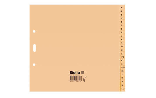 Biella, Register Teildeckend, A4, A-Z