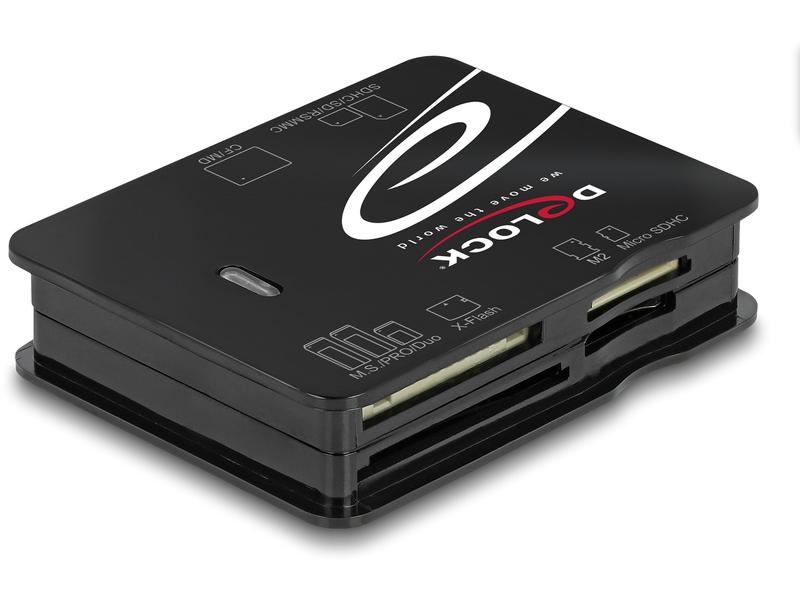 Delock | 91007 Card Reader USB 2.0 All in 1 | 6 Slots, für CF, SD, Micro SD, MS, xD, M2