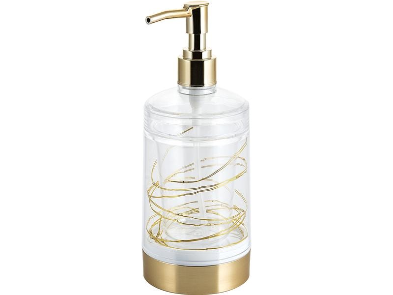 diaqua® | diaqua Seifenspender LED, Gold, 8.20 cm | Kunststoff, 2xAA Batterien