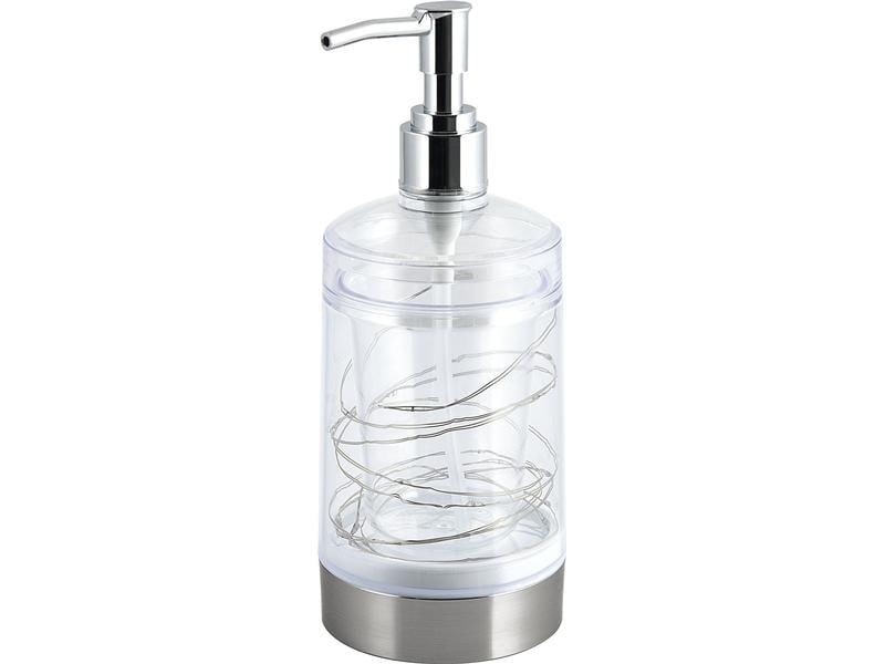 diaqua® | diaqua Seifenspender LED, Silber, 8.20 cm | Kunststoff, 2xAA Batterien