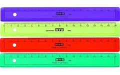 M+R Flachlineal farbig