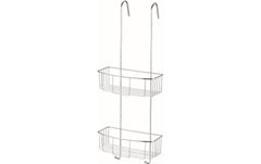 MSV | Ablagekorb Lexie rechteckig, offen | Aluminium, zweistöckig, 23x19x60 cm