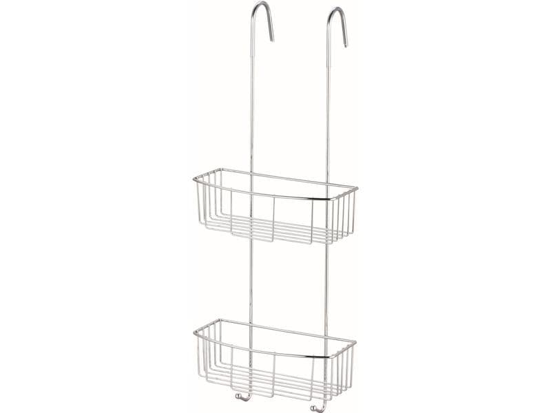 MSV | Ablagekorb Lexie rechteckig, offen | Aluminium, zweistöckig, 23x19x60 cm