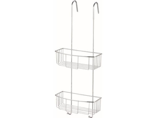 MSV | Ablagekorb Lexie rechteckig, offen | Aluminium, zweistöckig, 23x19x60 cm