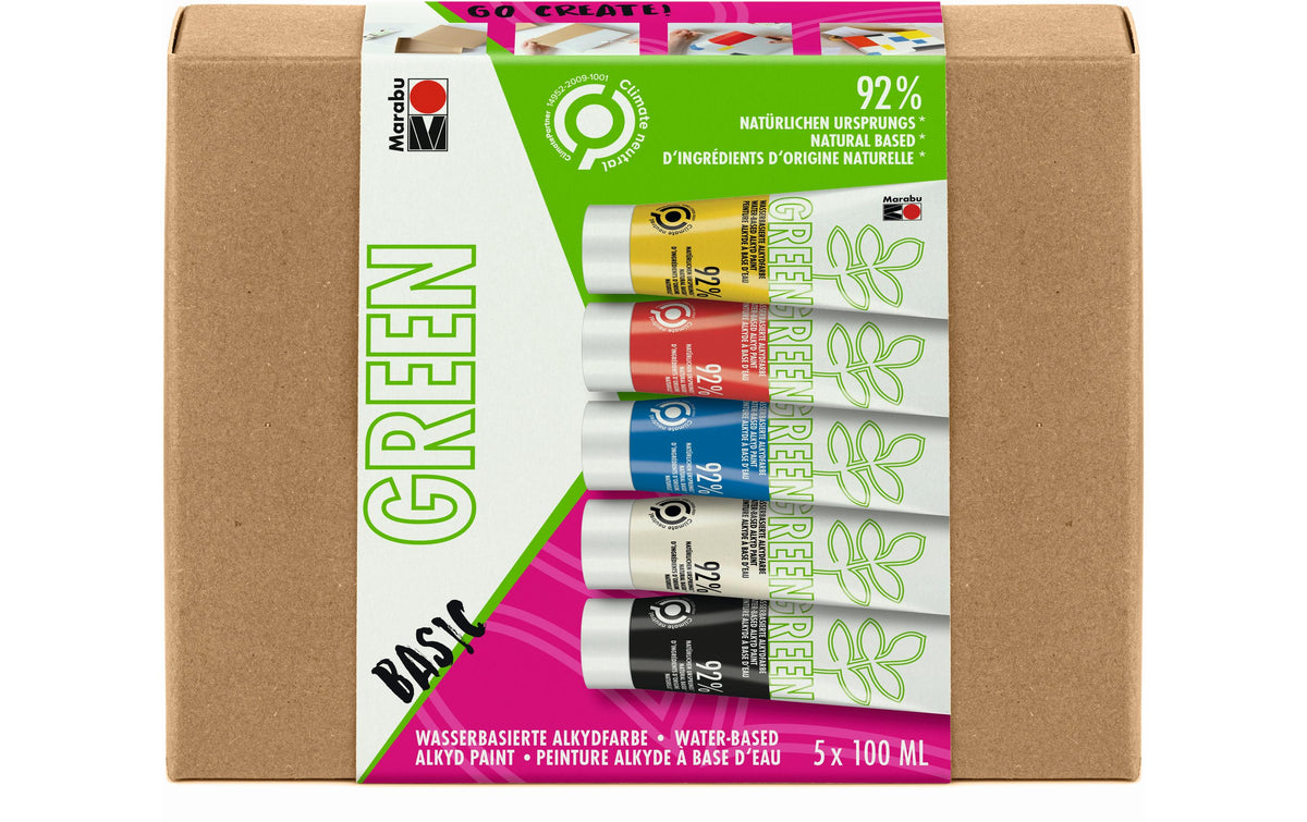 Marabu Alkydfarbe Green Set Basic