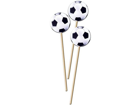 Folat | Partypicker Fussball XL | 30cm hoch, 8 Stück, rund