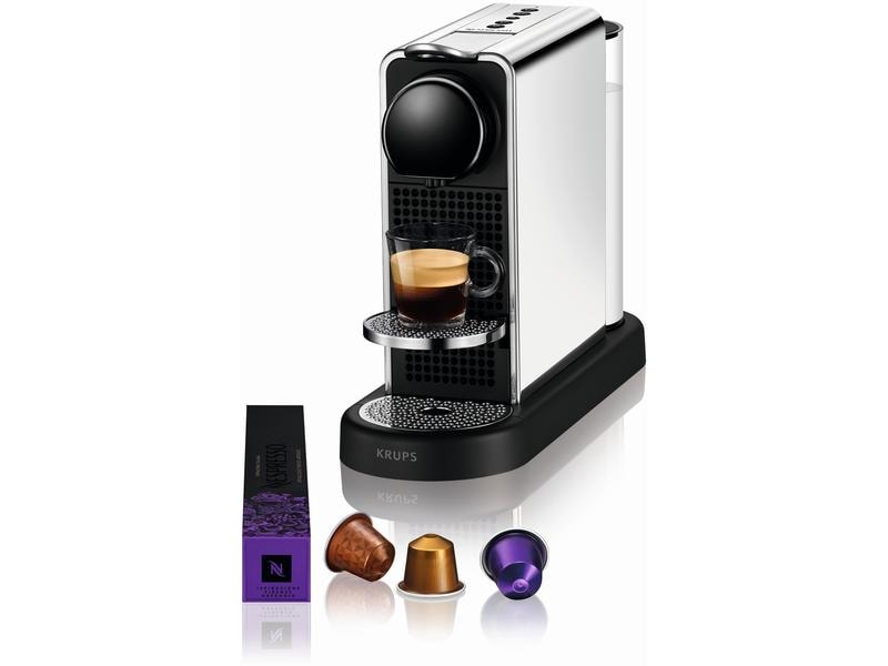 Krups | Kaffeemaschine Nespresso CitiZ | Platinum Schwarz/Edelstahl
