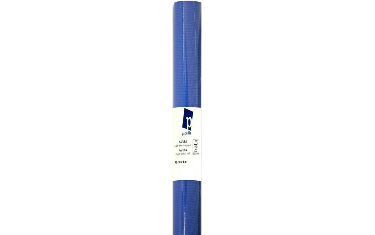 Neutral, Geschenkpapier Kraft Blau/Weiss, 7