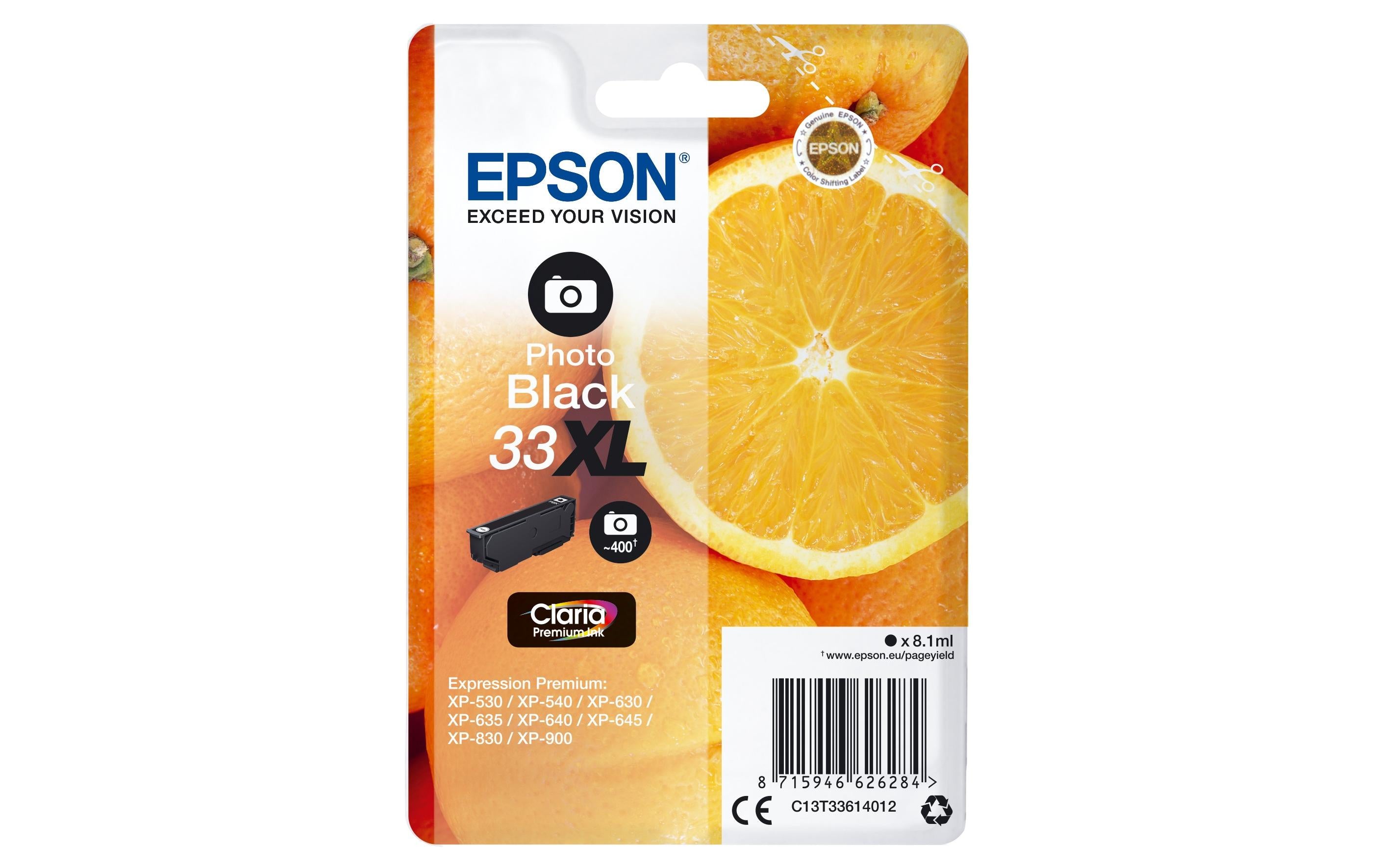 Tinte Epson C13T33614012,photo blk, 400 S