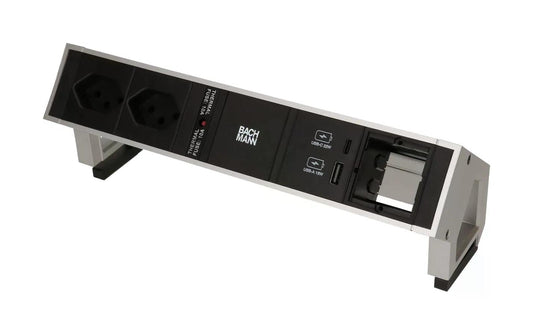 Bachmann DESK2 Steckdosenleiste Inox