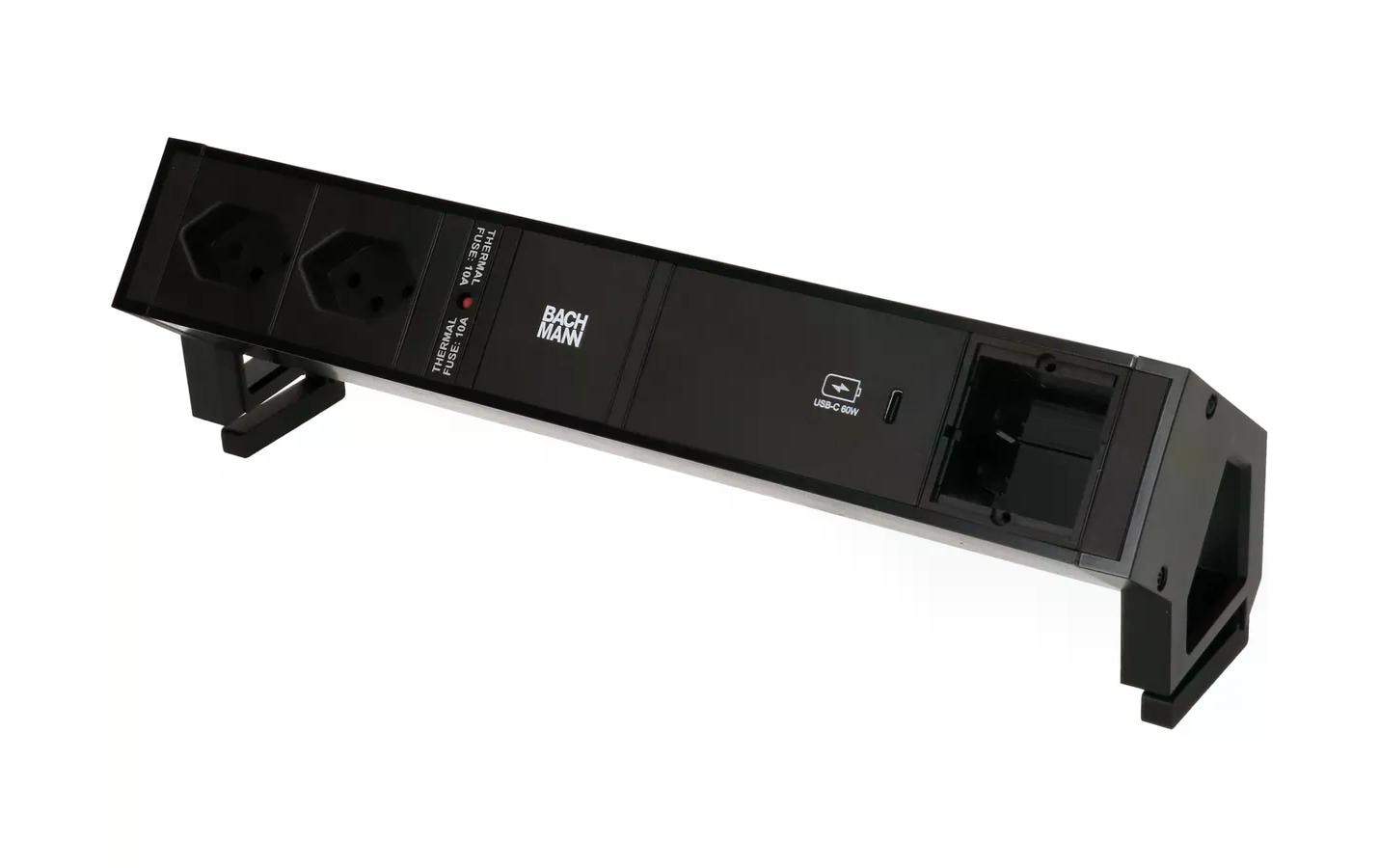 Bachmann DESK2 Steckdosenleiste Schwarz