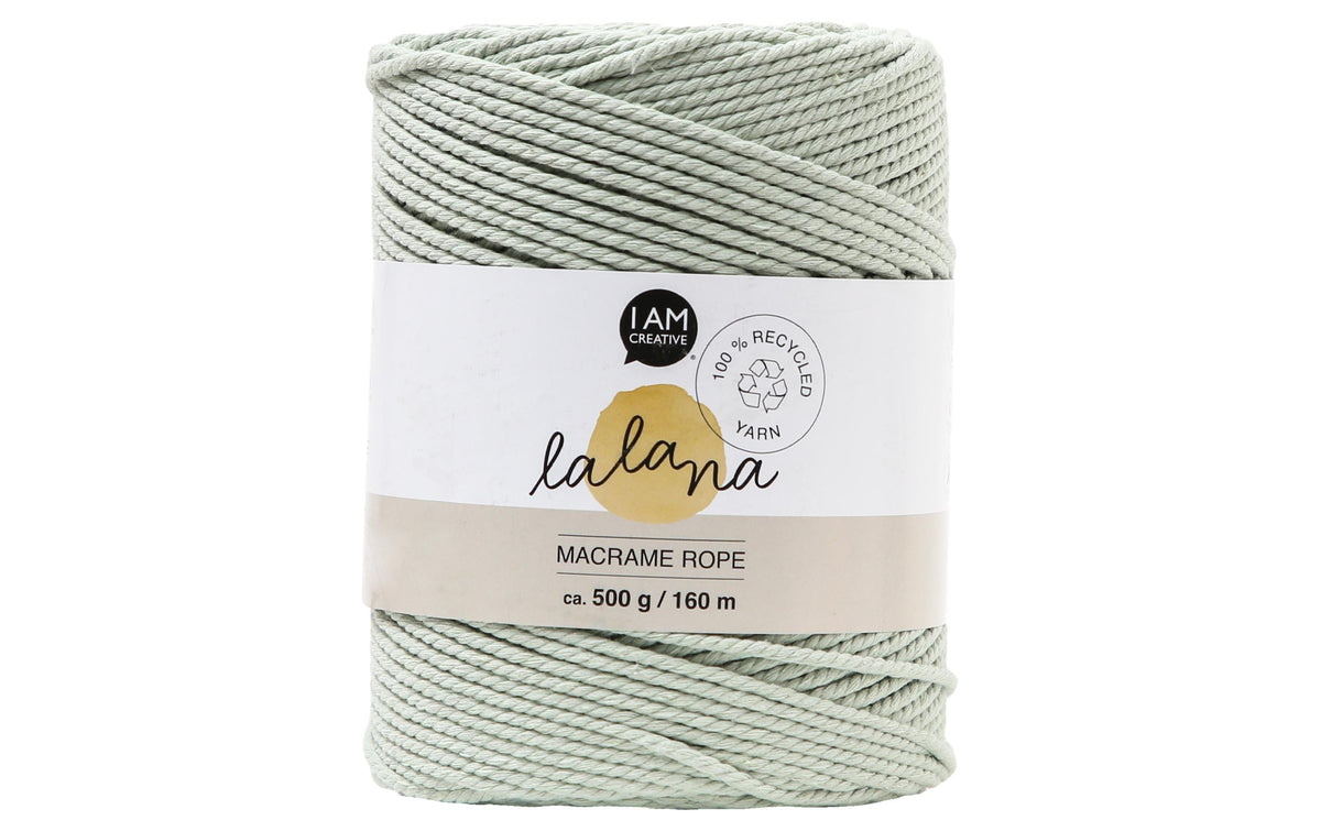 lalana Wolle Macrame rope little green