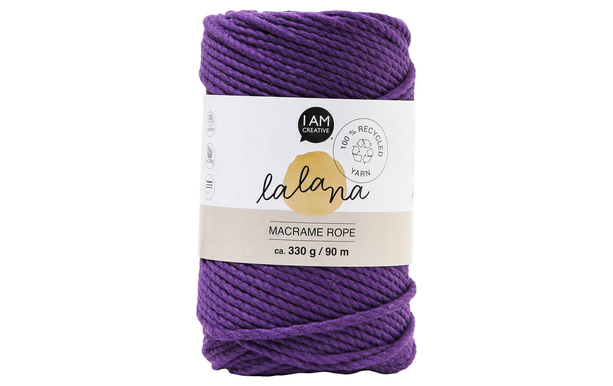 lalana Wolle Macrame rope mauve