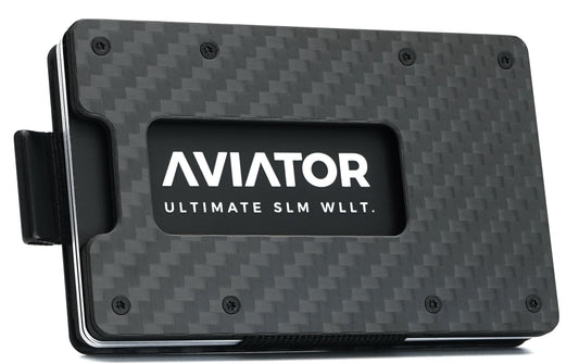 AVIATOR | Wallet SLIDE AirTag | carbon fiber