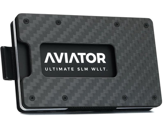 AVIATOR | Wallet SLIDE AirTag | carbon fiber