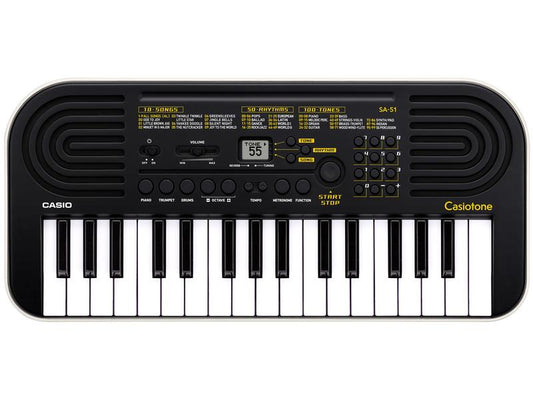 Casio | SA-51 | Mini Keyboard, 32 Keys, schwarz / weiss