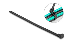 Delock Kabelbinder L:150 x B:7.5mm schwarz