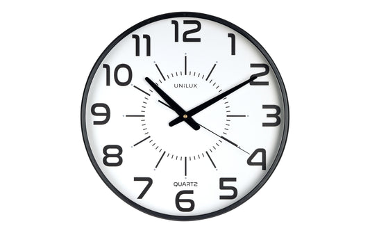 UNiLUX | Wanduhr MAXI POP schwarz | D: 37.5cm, inkl. Batterien