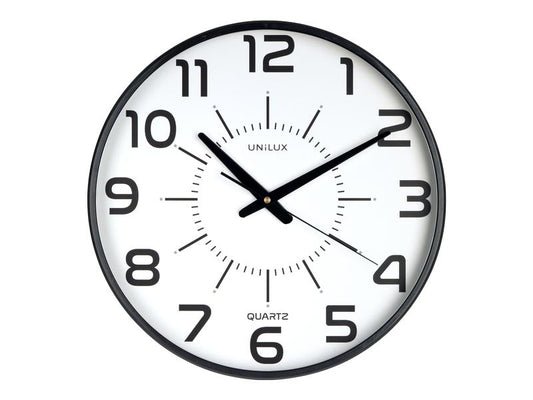 UNiLUX | Wanduhr MAXI POP schwarz | D: 37.5cm, inkl. Batterien