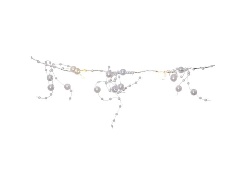 Star Trading | Lichterkette DEW DROP weiss | inkl. LED WW, exkl. Batterie 3x AA, IP20