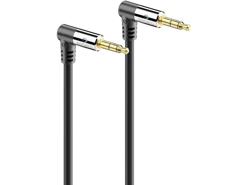 sonero | Audio-Kabel 3.5 mm Klinke - 3.5 mm | 1.00m, 90° Stecker <-> 90° Stecker