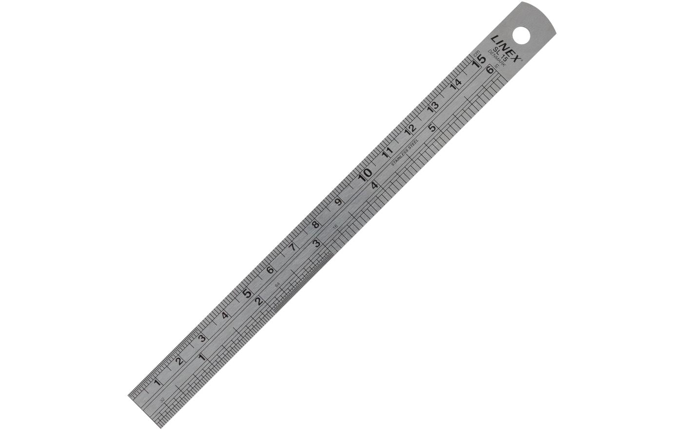 Linex, Lineal aus Stahl 15 cm , Grau