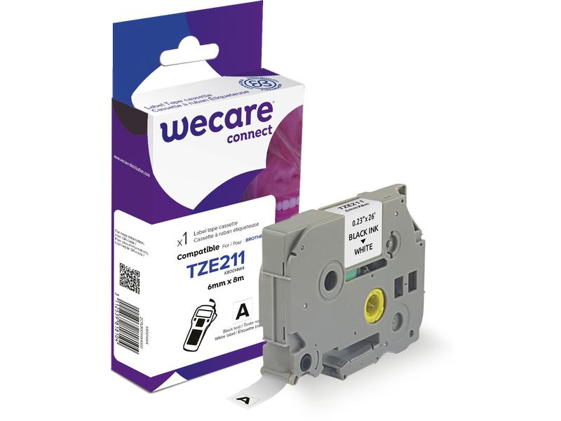 Wecare | TZE-211 | schwarz auf weiss, laminiert, 6mm