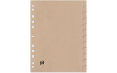 Oxford, Register 12-teilig A4, Beige