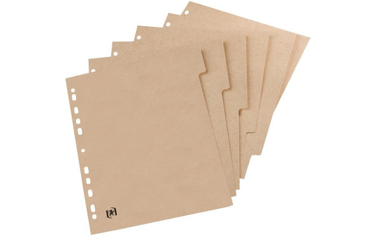 Oxford, Register 5-teilig A4, Beige