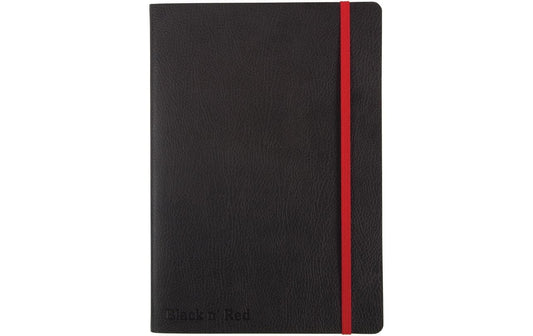 Oxford | Business Journal schwarz, rot | 90g/qm, A5, 72 Seiten, liniert 7mm