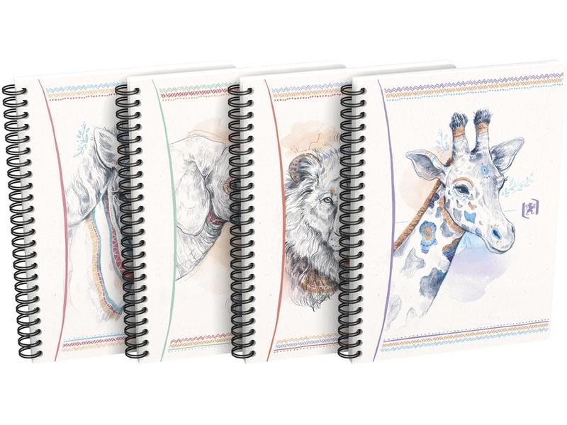 Oxford | Spiralheft Boho Spirit assortiert | 90g/qm, A5, 60 Seiten, kariert 5mm