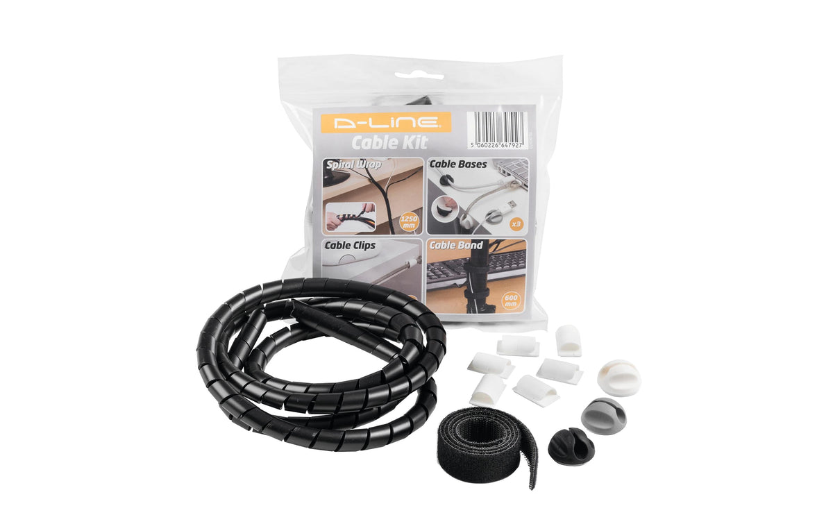Steffen D-Line Kabelmanagement Set Schwarz