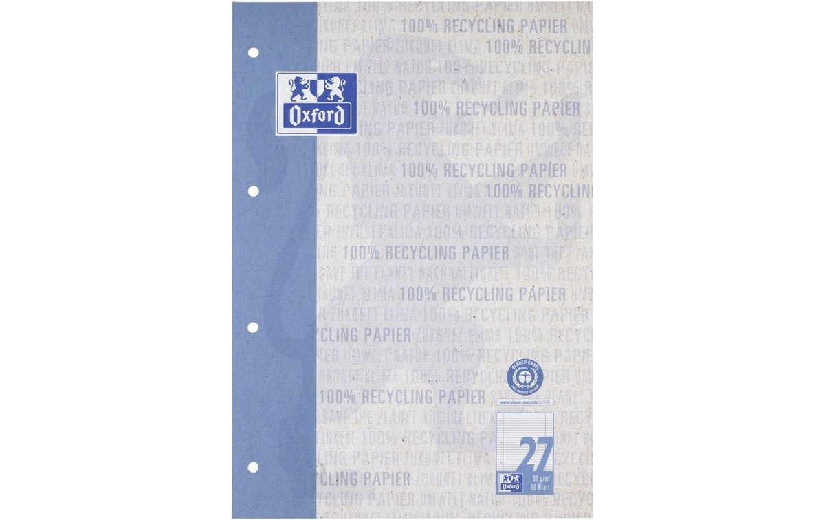 Oxford, Notizblock A4, liniert, Blau
