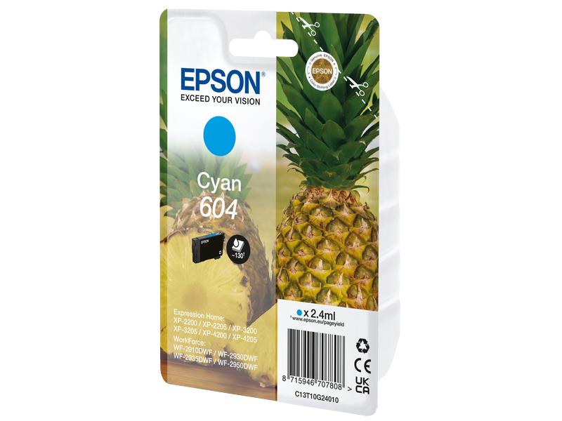 Epson | Tinte Nr. 604, C13T10G24010 , Cyan | 2.4 ml, für XP220x/320x/420x/WF29x0