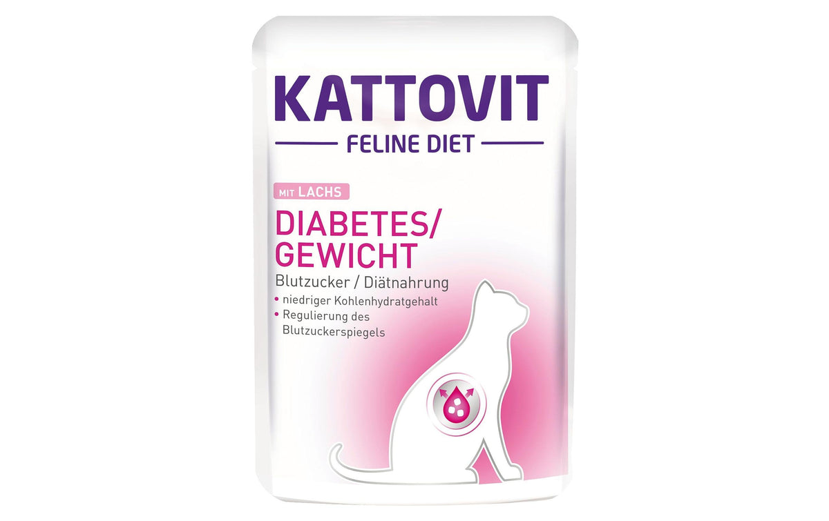 Kattovit Diabetes Lachs&Reis 85g
