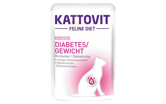 Kattovit Diabetes Lachs&Reis 85g