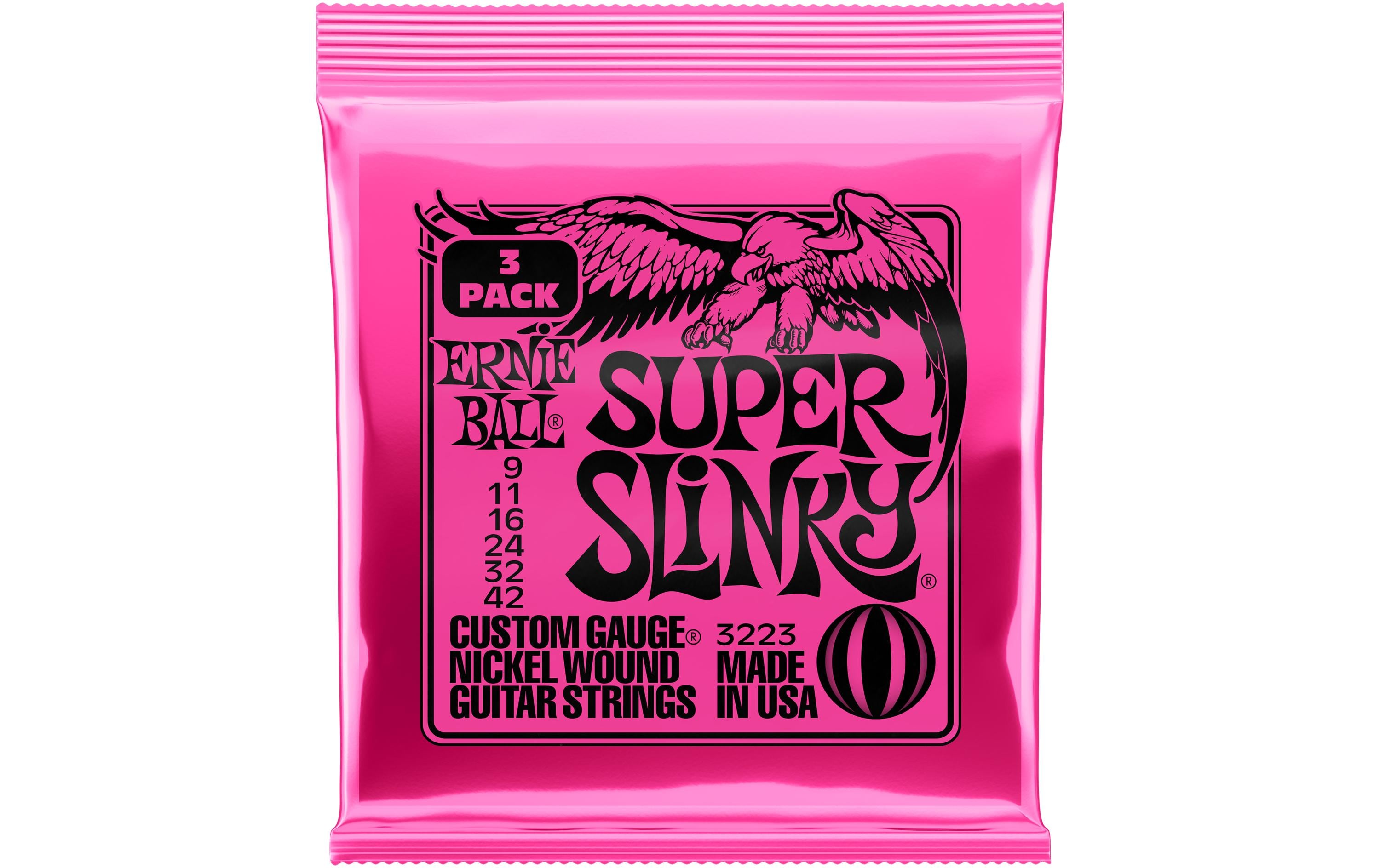 Ernie Ball 3223 Slinky Nickel, 3er Pack