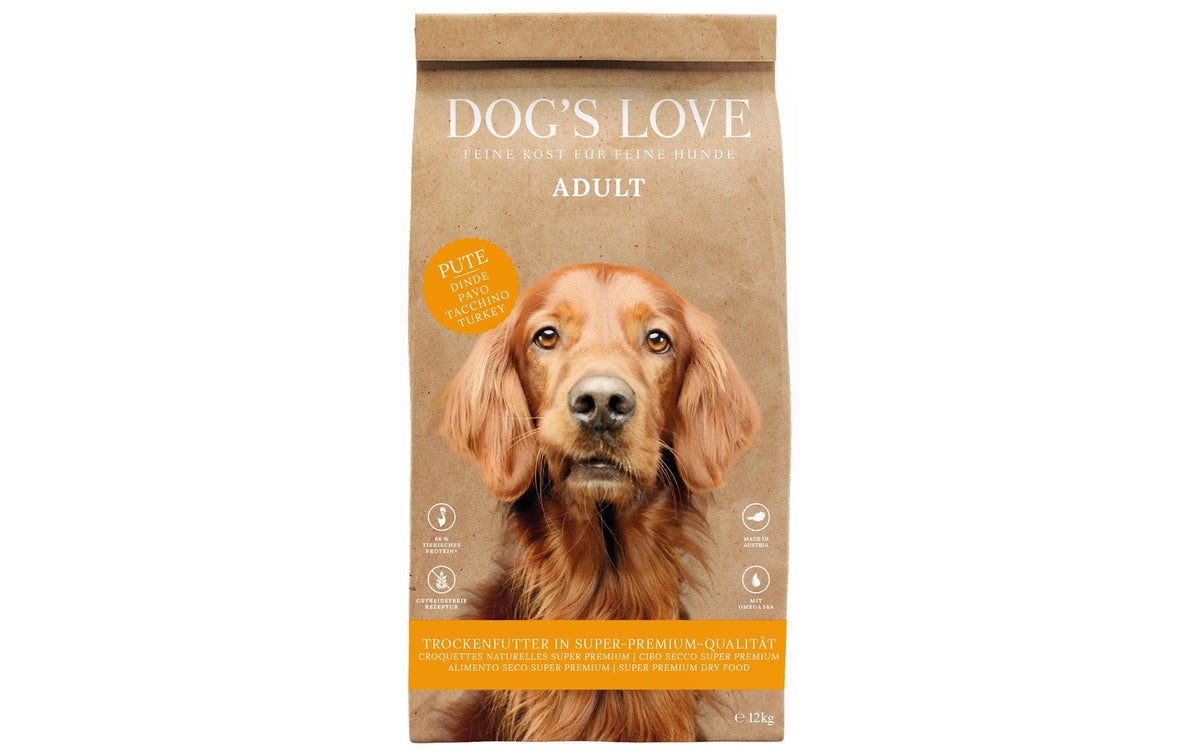 Dog's Love, Trockenfutter Adult, Pute, 12 k