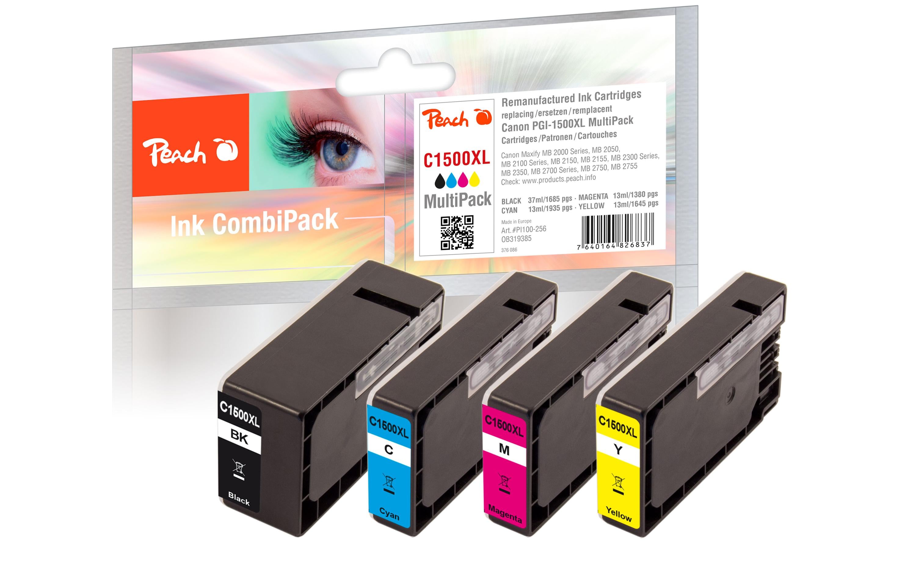 Peach Canon PGI-1500XL, Multi-Pack