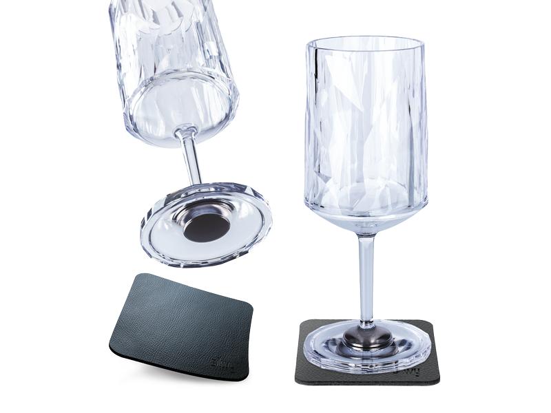 Silwy | Magnet-Kunststoffgläser WEIN 3 dl | (2er Set) Hightech / 0,3 l