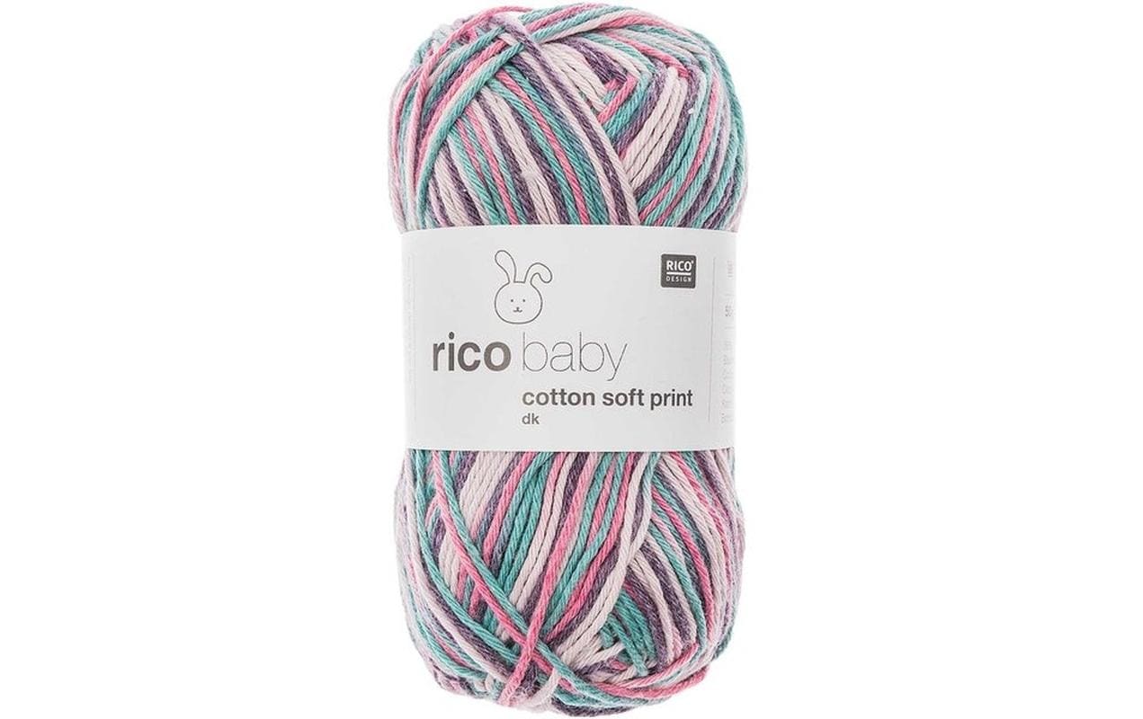 Rico Baby Cotton Soft Print DK, rosa-Türkis