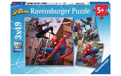 Ravensburger | Puzzle Spider-Man beschützt die Stadt | 3x49 Teile
